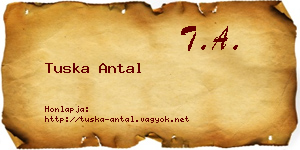 Tuska Antal névjegykártya